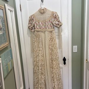 Custom Made Renaissance lace and brocade gown
